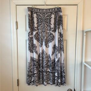 INC International Concepts Black and White Maxi Skirt